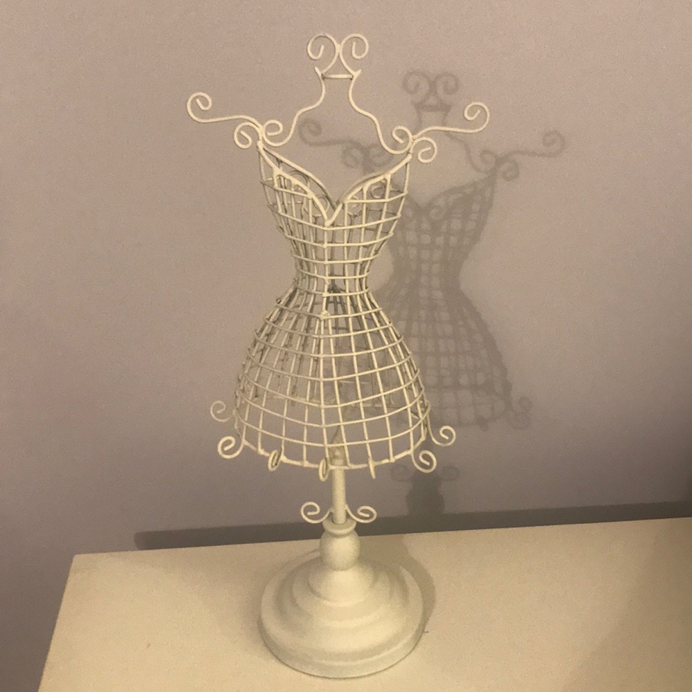White Dress Jewelry Holder